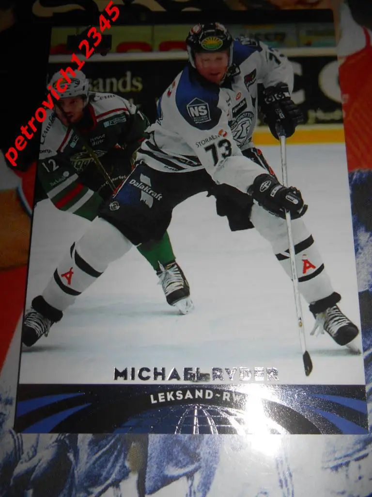 хоккей.карточка = 59 - Michael Ryder - Leksand - 2004-05 UD All-World Edition