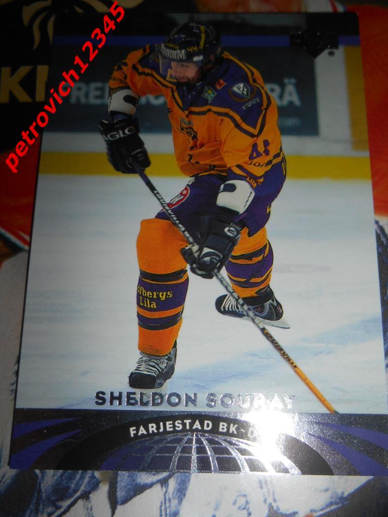 хоккей.карточка = 53 - Sheldon Souray - Farjestad - 2004-05 UD All-World Edition