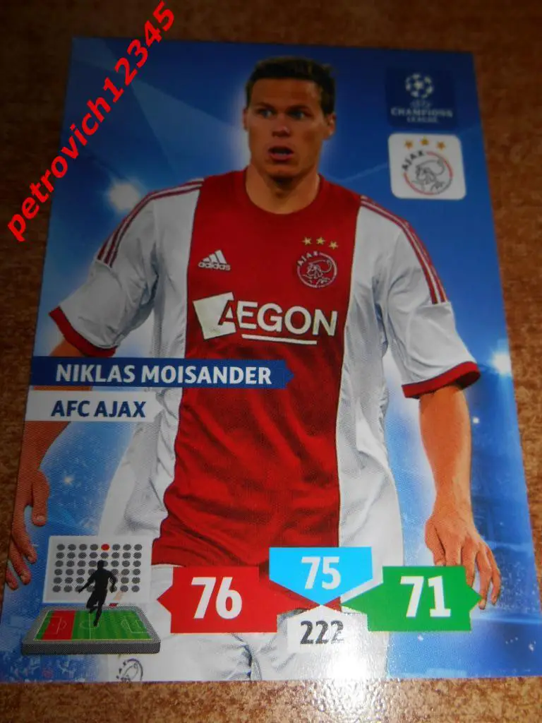 футбол.карточка = Niklas Moisander - Ajax