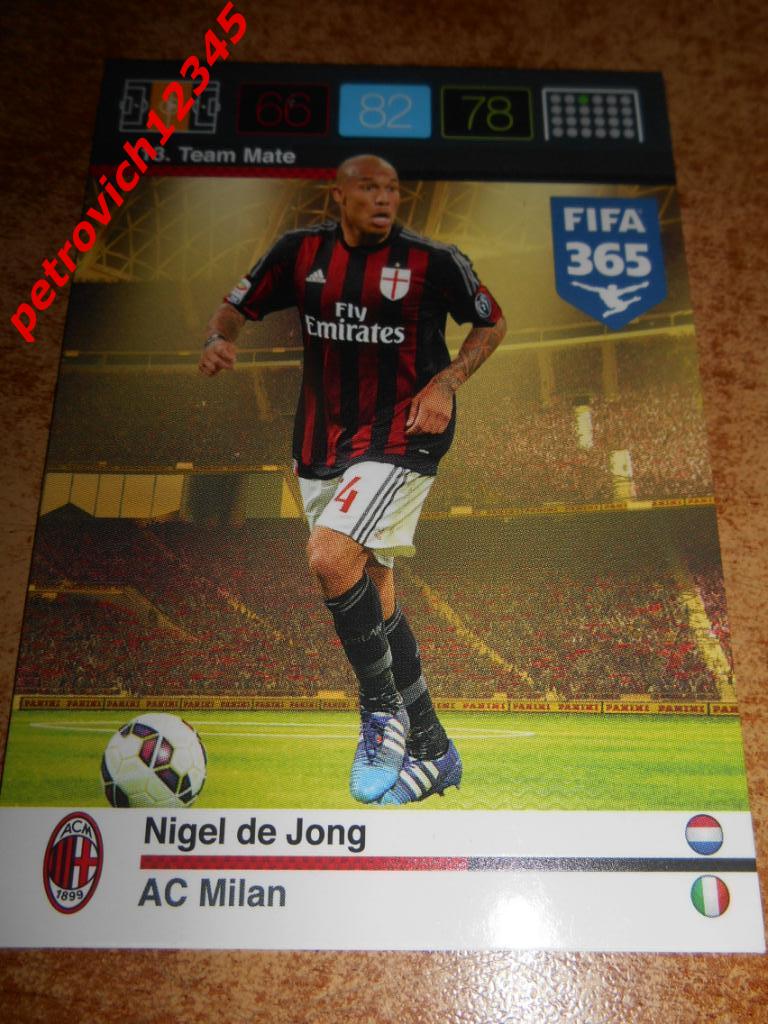 футбол.карточка = 113 - Nigel de Jong - A.C. Milan