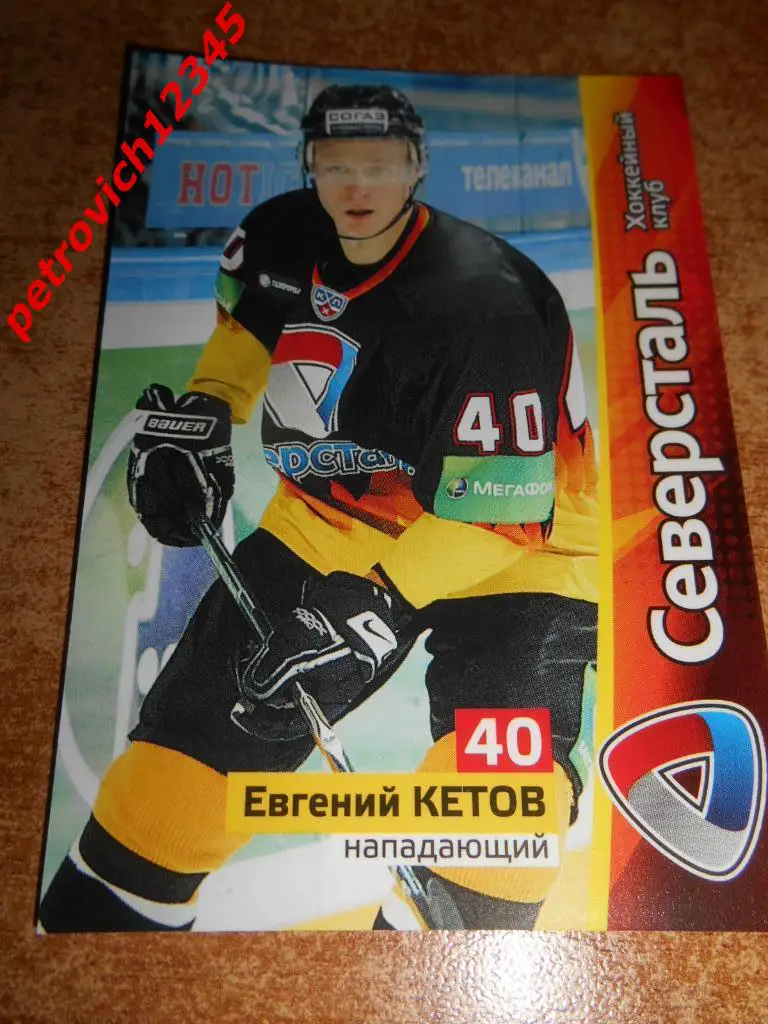 хоккей.карточка = Евгений Кетов (Северсталь Череповец )