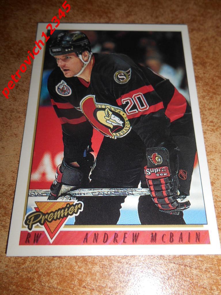 хоккей.карточка = 238 - Andrew McBain - Ottawa Senators