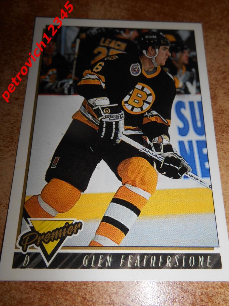 хоккей.карточка = 14 - Glen Featherstone - Boston Bruins