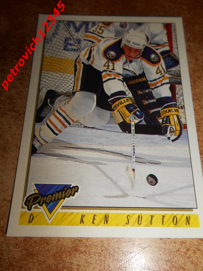хоккей.карточка = 89 - Ken Sutton - Buffalo Sabres