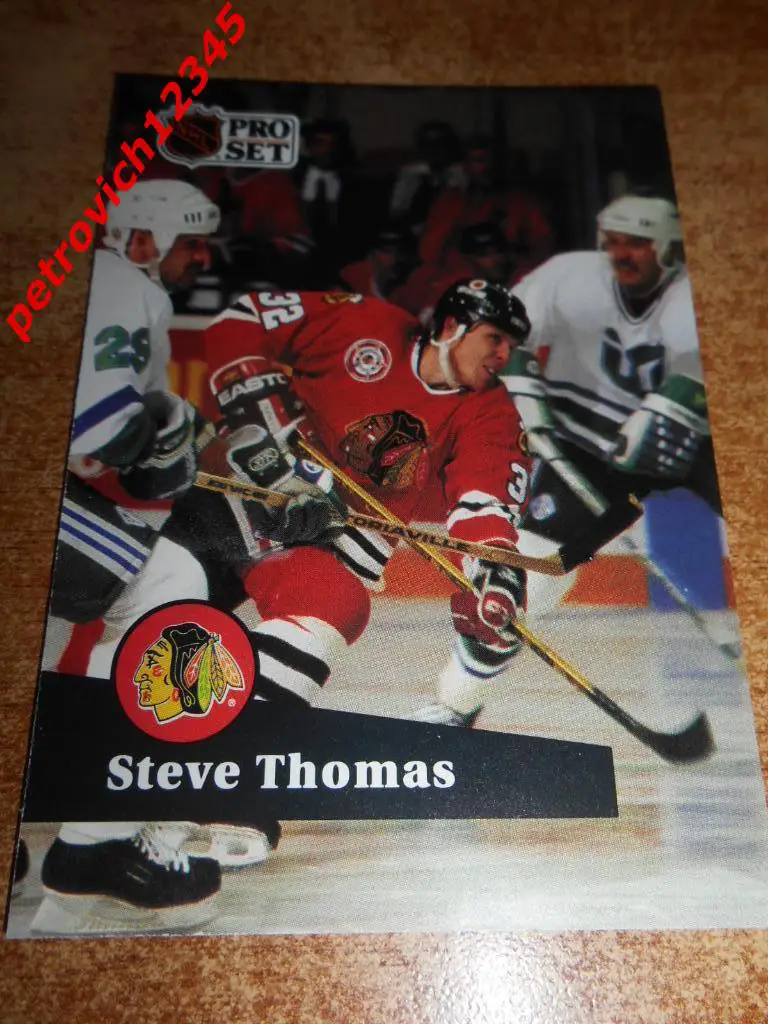 хоккей.карточка = 45 - Steve Thomas - Chicago Blackhawks