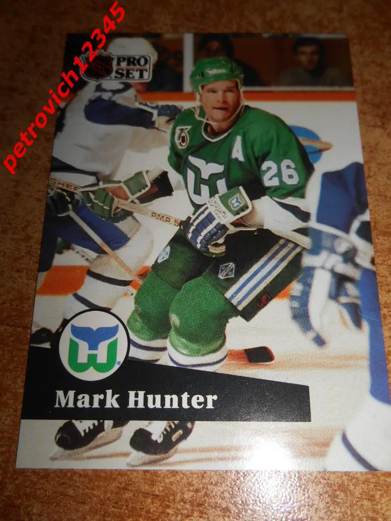 хоккей.карточка = 390 - Mark Hunter - Hartford Whalers