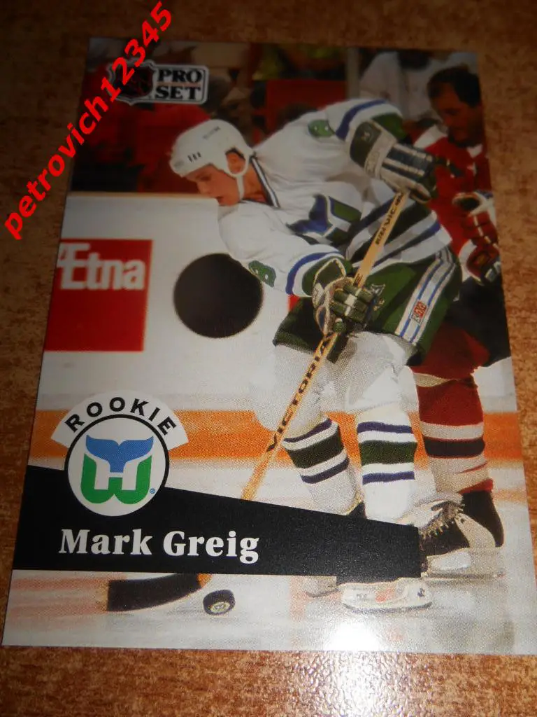 хоккей.карточка = 537 - Mark Greig - Hartford Whalers