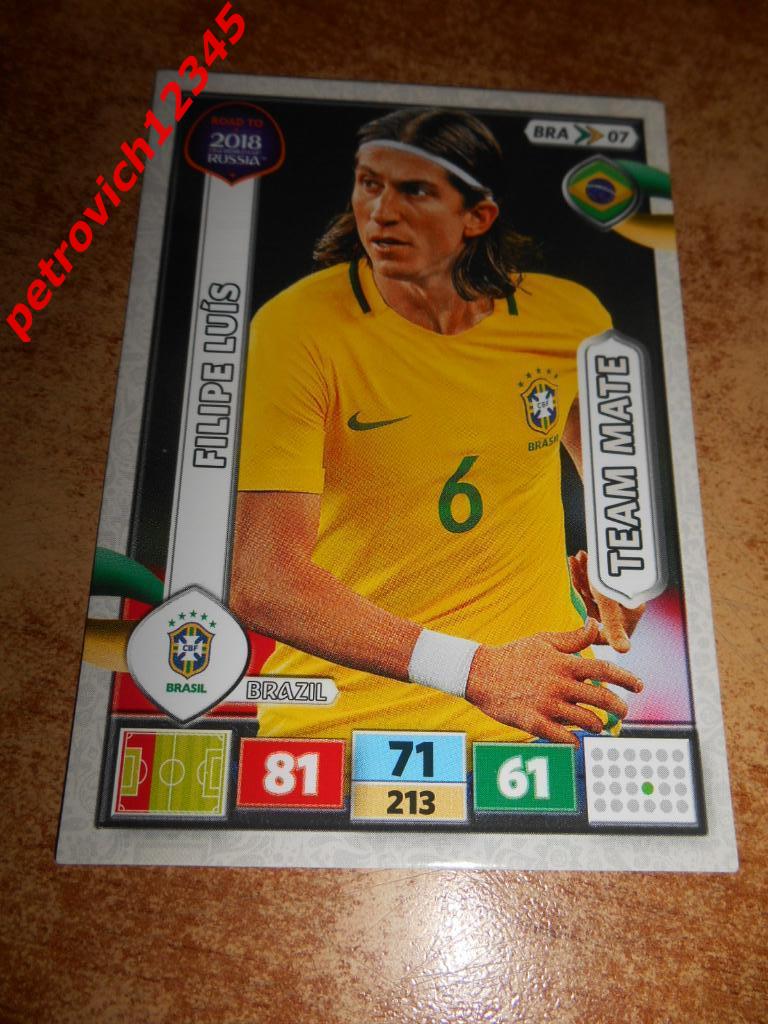 футбол.карточка = BRA07 - Filipe Luis - Brazil