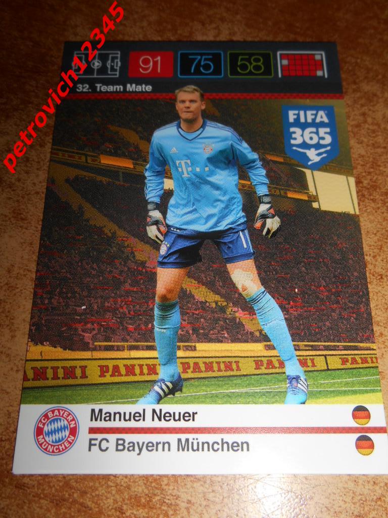 футбол.карточка = 32 - Manuel Neuer - FC Bayern Munchen