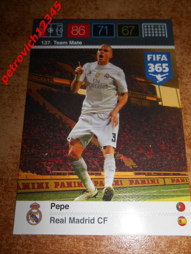 футбол.карточка = 137 - Pepe - Real Madrid CF