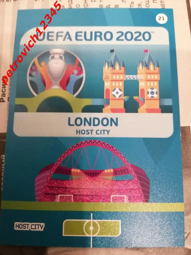 футбол.карточка = 21 - London HC - England