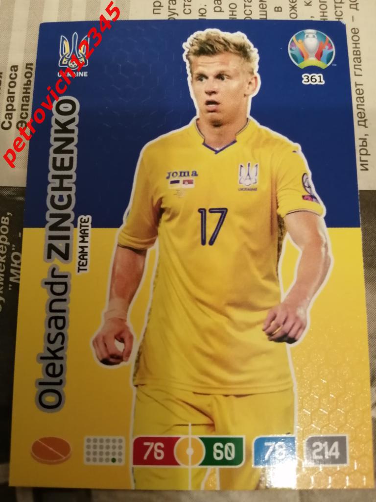 футбол.карточка = 361 - Oleksandr Zinchenko - Ukraine