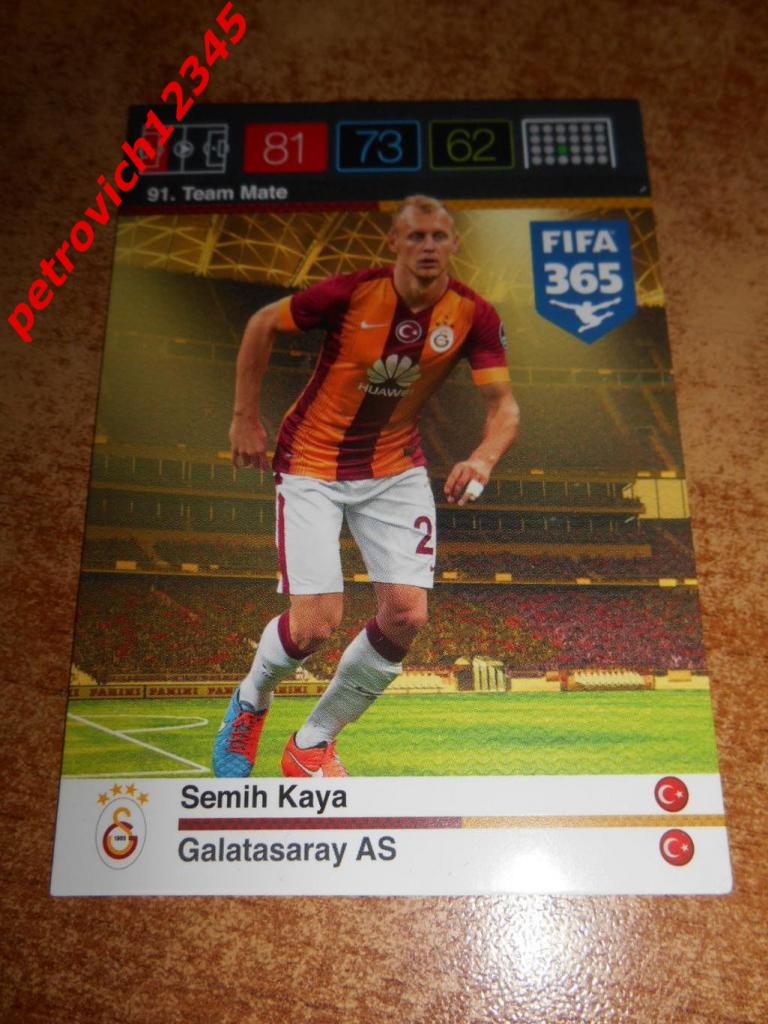 футбол.карточка = 91 - Semih Kaya - Galatasaray