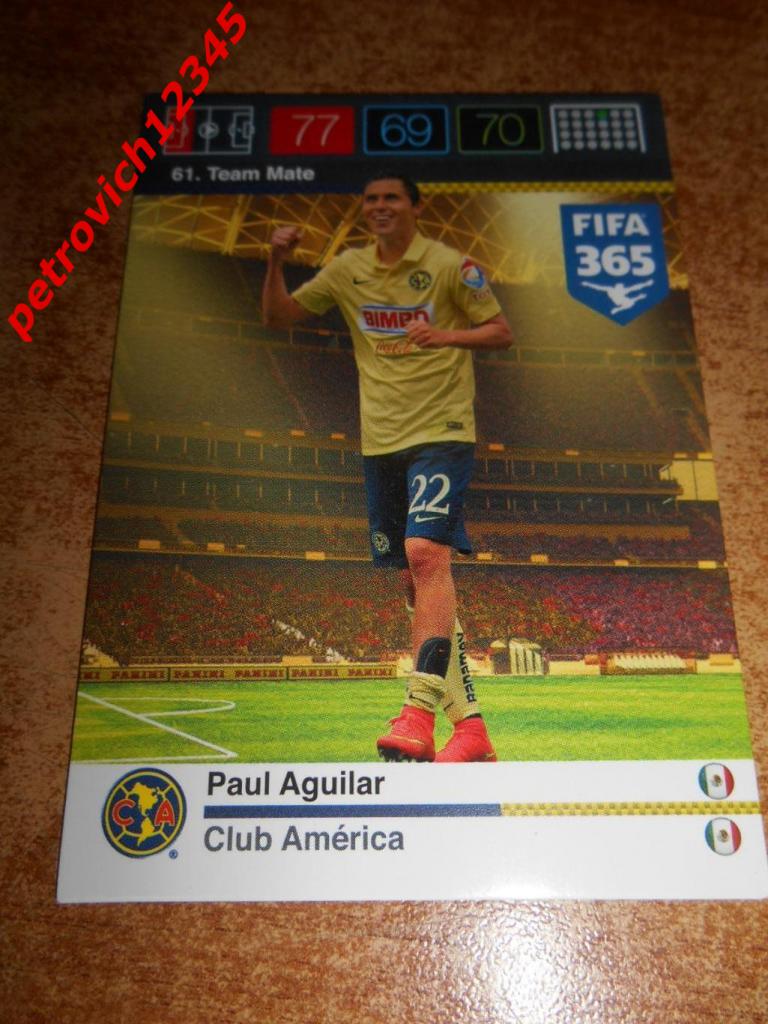 футбол.карточка = 61- Paul Aguilar - Club America