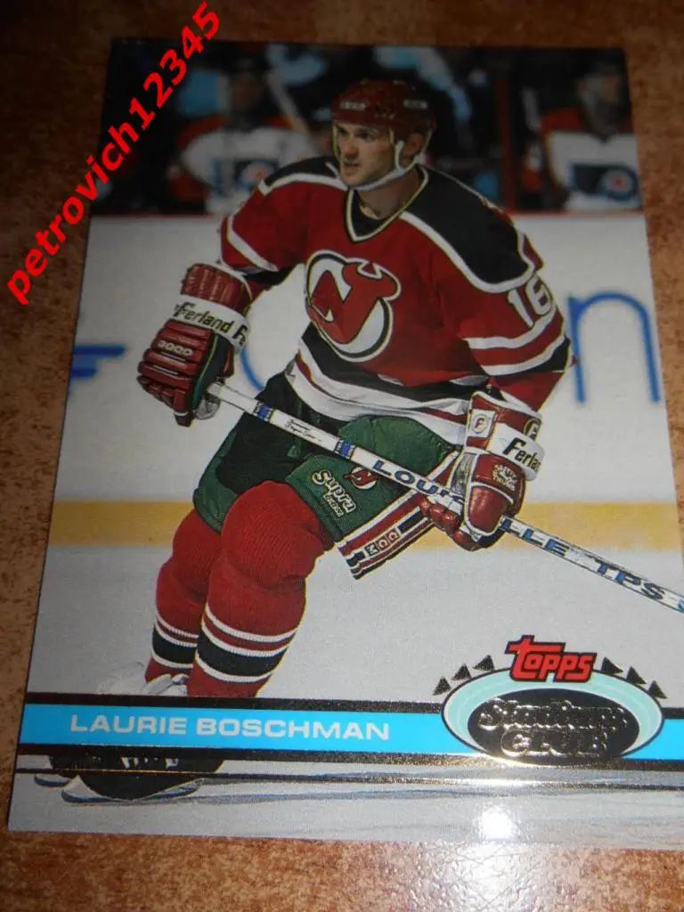 хоккей.карточка = 292 - Laurie Boschman - New Jersey Devils