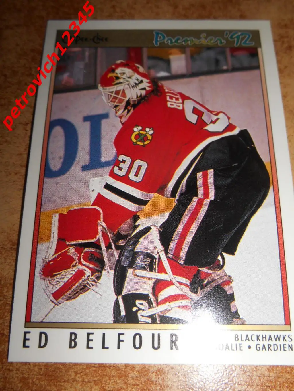хоккей.карточка = 19 - Ed Belfour - Chicago Blackhawks