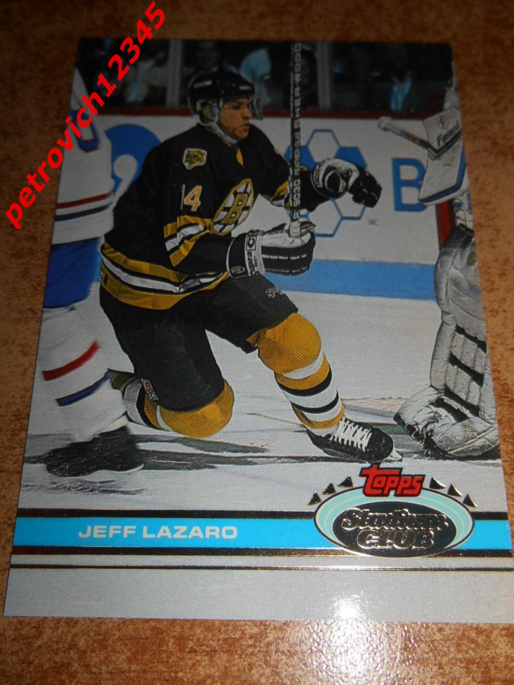 хоккей.карточка = 397 - Jeff Lazaro - Boston Bruins
