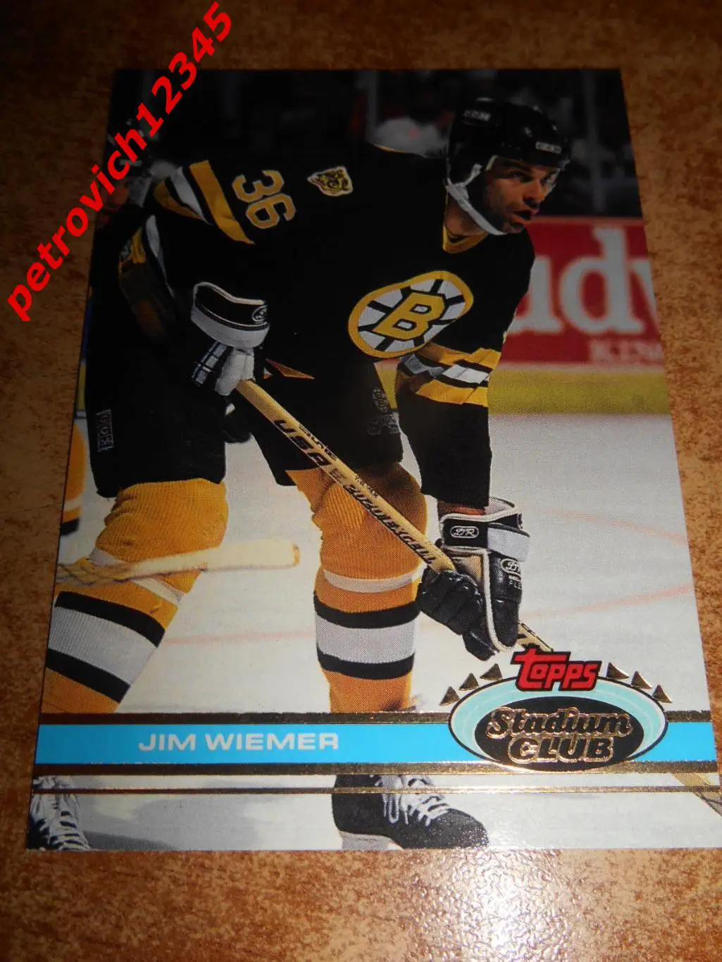 хоккей.карточка = 16 - Jim Wiemer- Boston Bruins