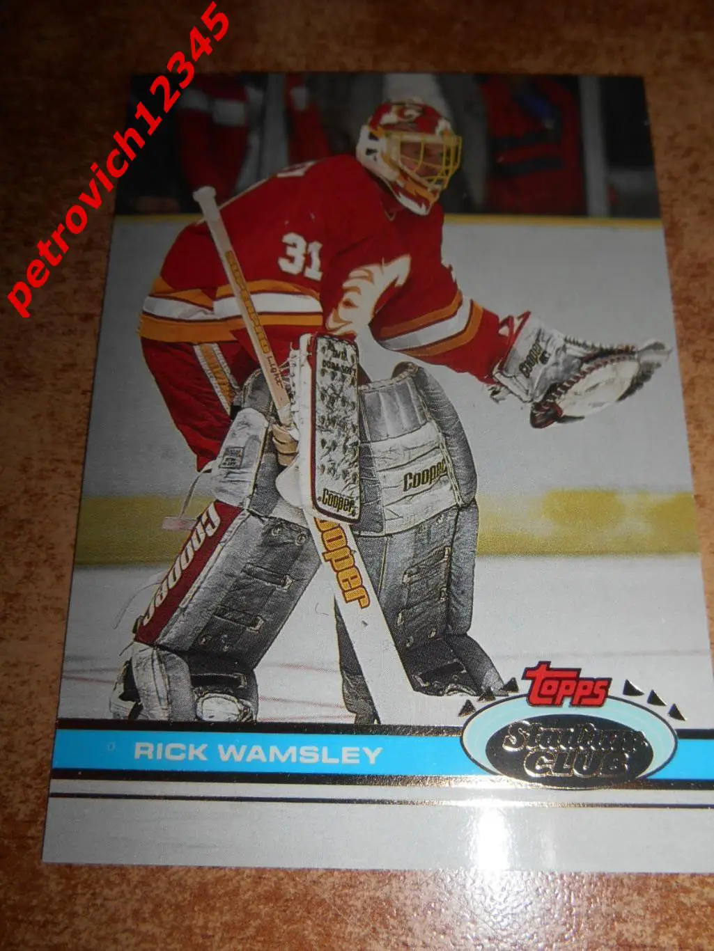 хоккей.карточка = 294 - Rick Wamsley - Calgary Flames