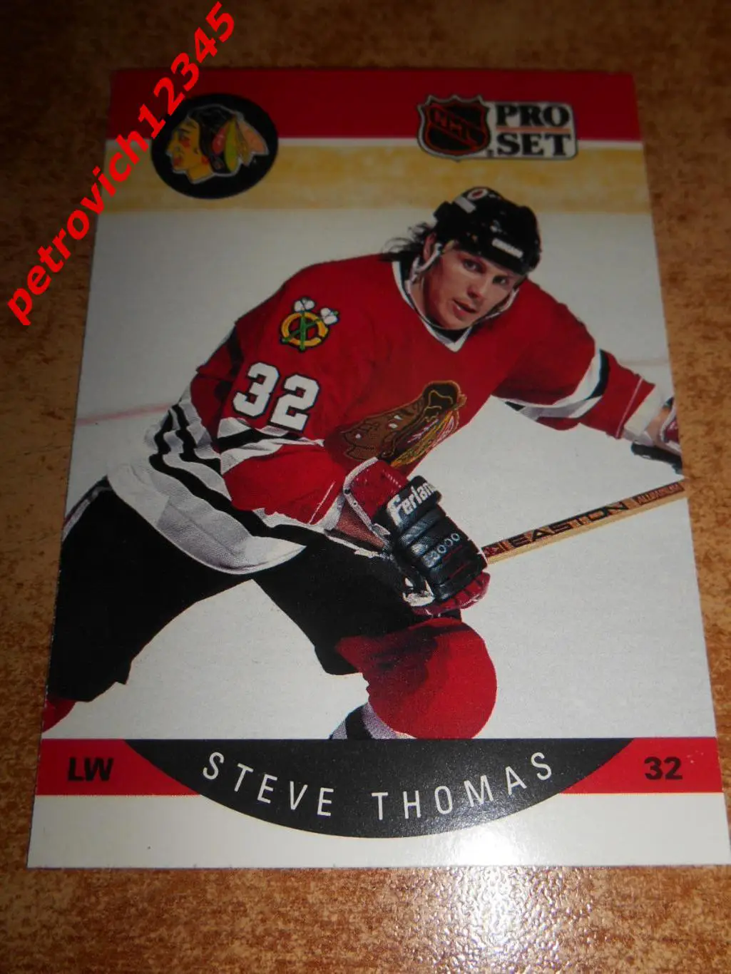 хоккей.карточка = 62 - Steve Thomas - Chicago Blackhawks