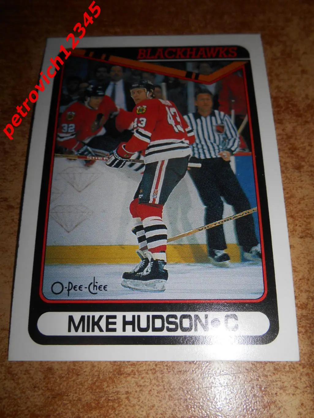 хоккей.карточка = 424 - Mike Hudson- Chicago Blackhawks