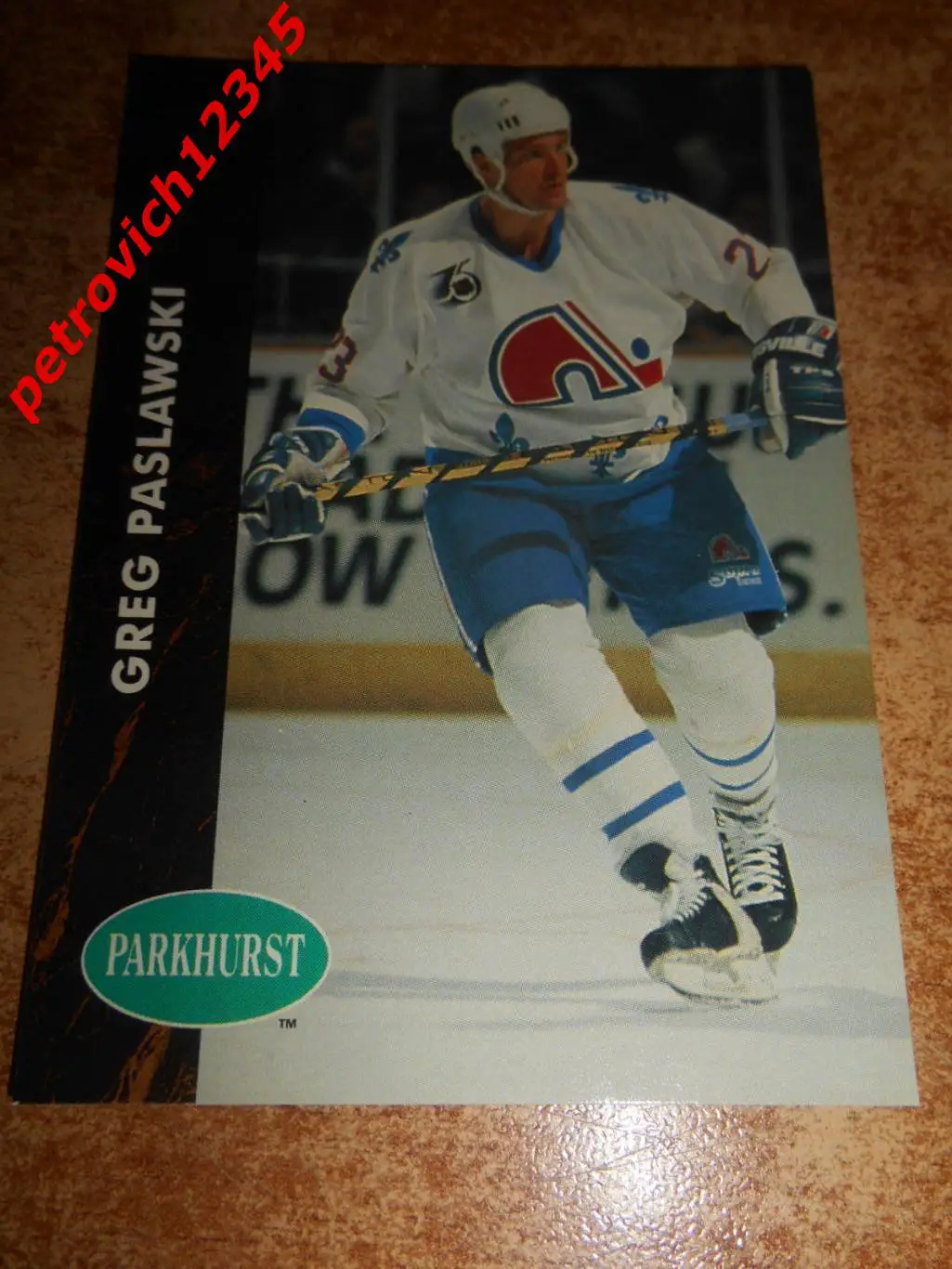 хоккей.карточка = 365 - Greg Paslawski - Quebec Nordiques
