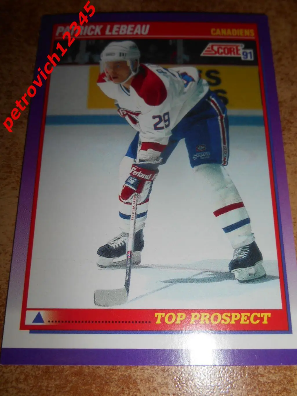 хоккей.карточка = 390 - Patrick Lebeau- Montreal Canadiens