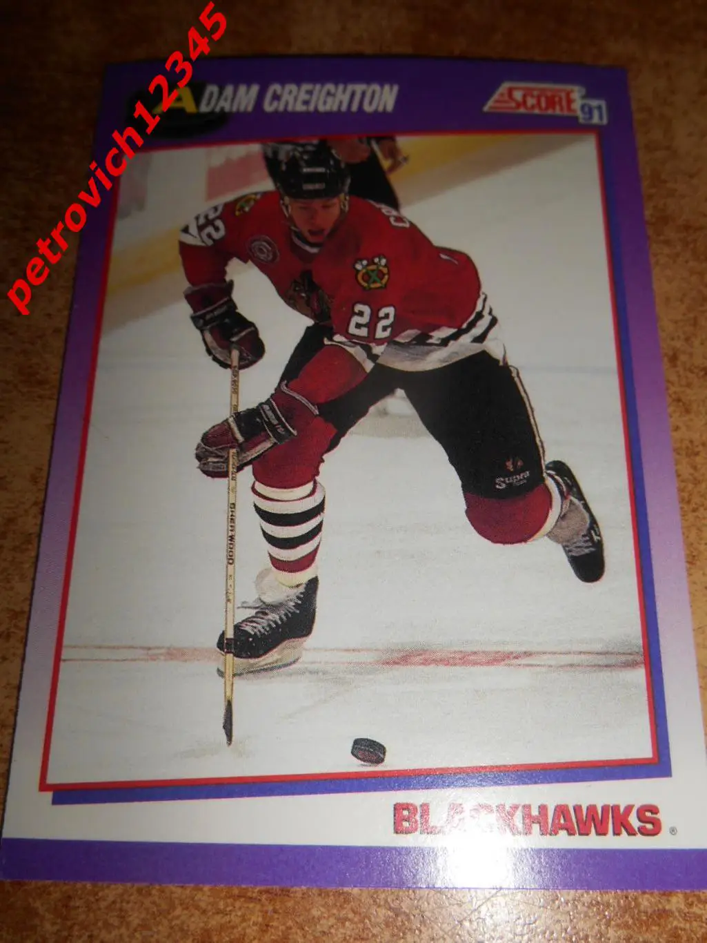 хоккей.карточка = 265 - Adam Creighton - Chicago Blackhawks