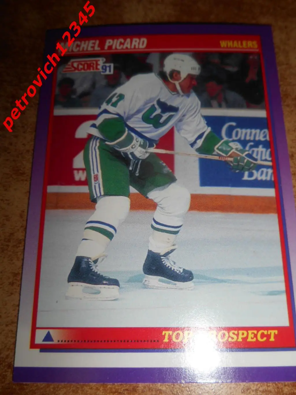 хоккей.карточка = 317 - Michel Picard- Hartford Whalers