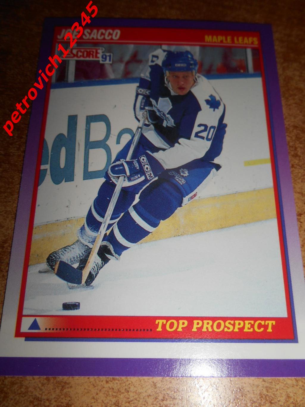 хоккей.карточка = 319 - Joe Sacco- Toronto Maple Leafs