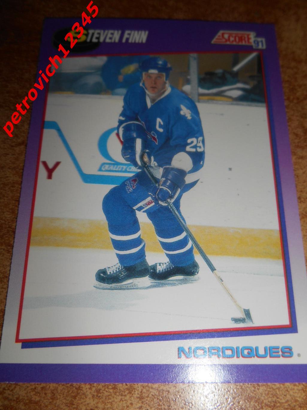 хоккей.карточка = 278 - Steven Finn - Quebec Nordiques