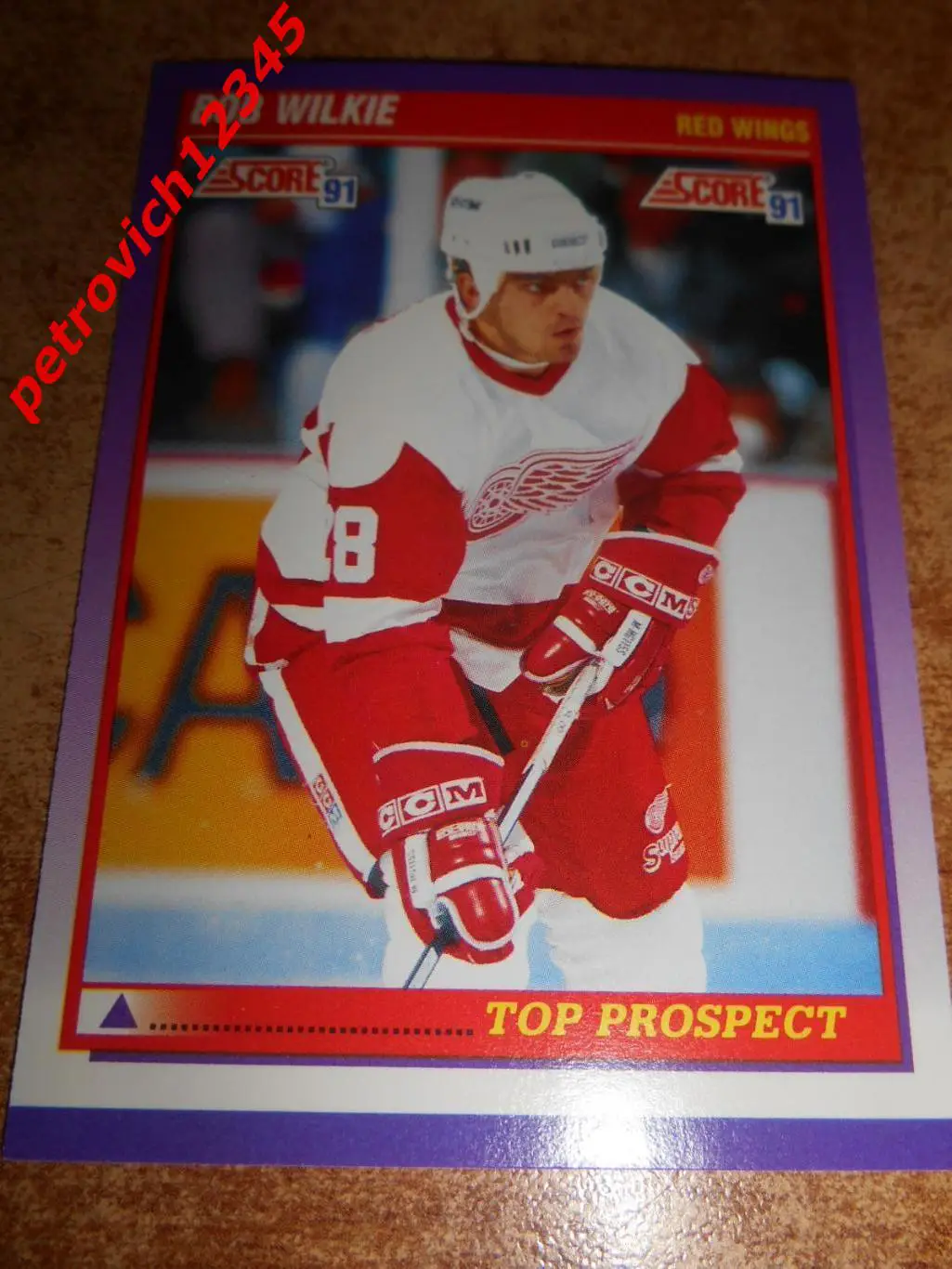хоккей.карточка = 328 - Bob Wilkie - Detroit Red Wings