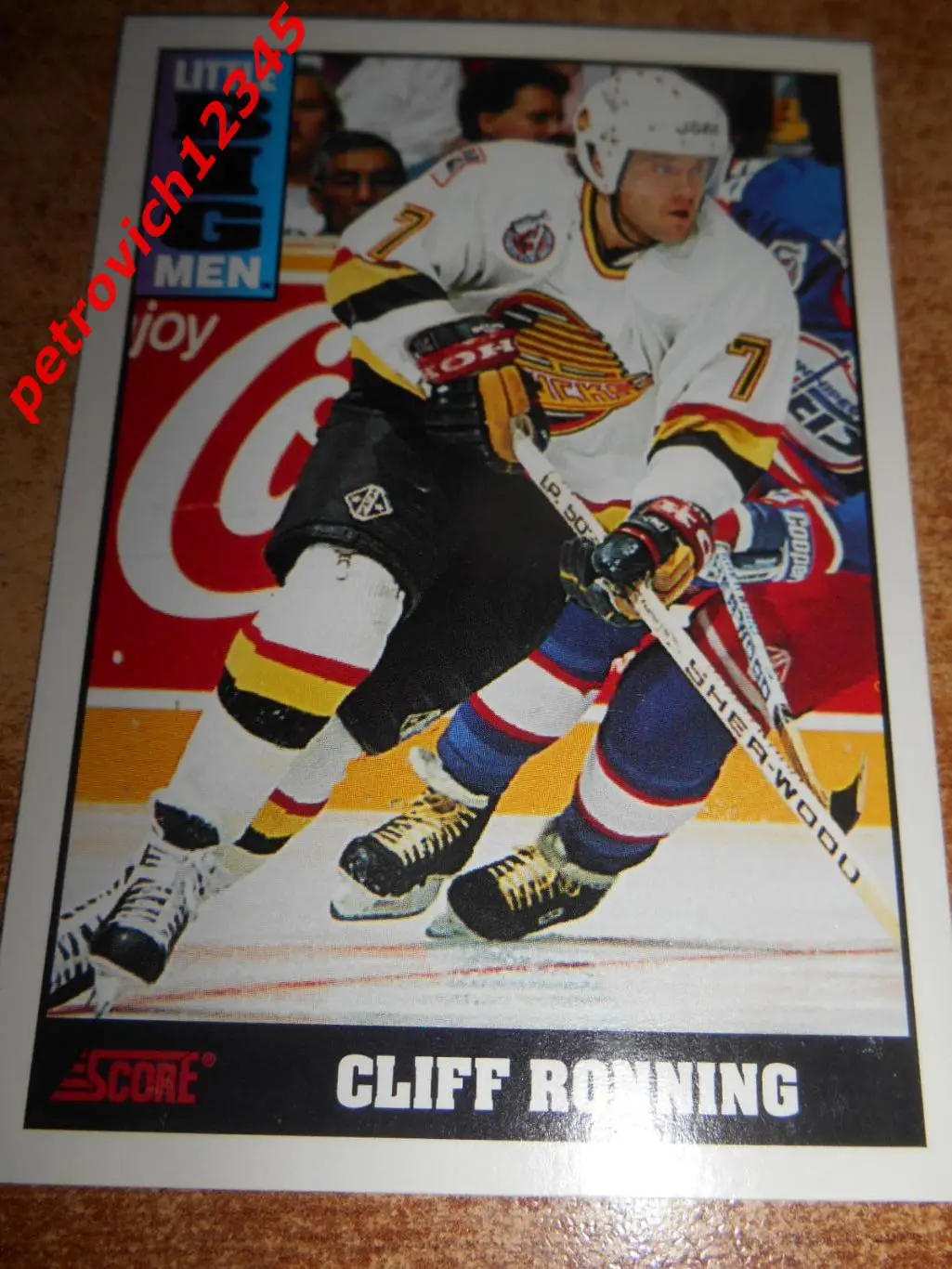 хоккей.карточка = 443 - Cliff Ronning - Vancouver Canucks