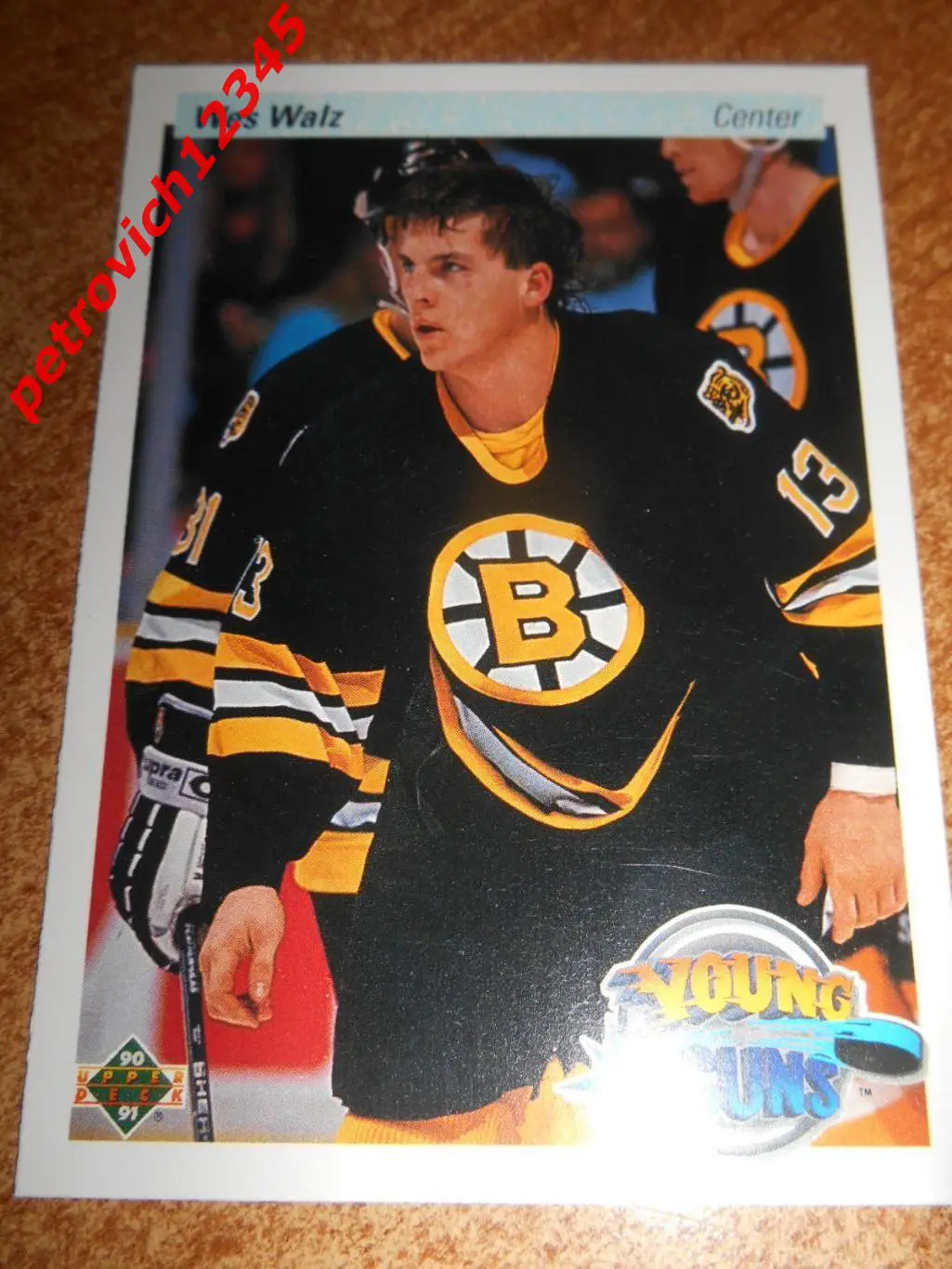 хоккей.карточка = 527 - Wes Walz - Boston Bruins