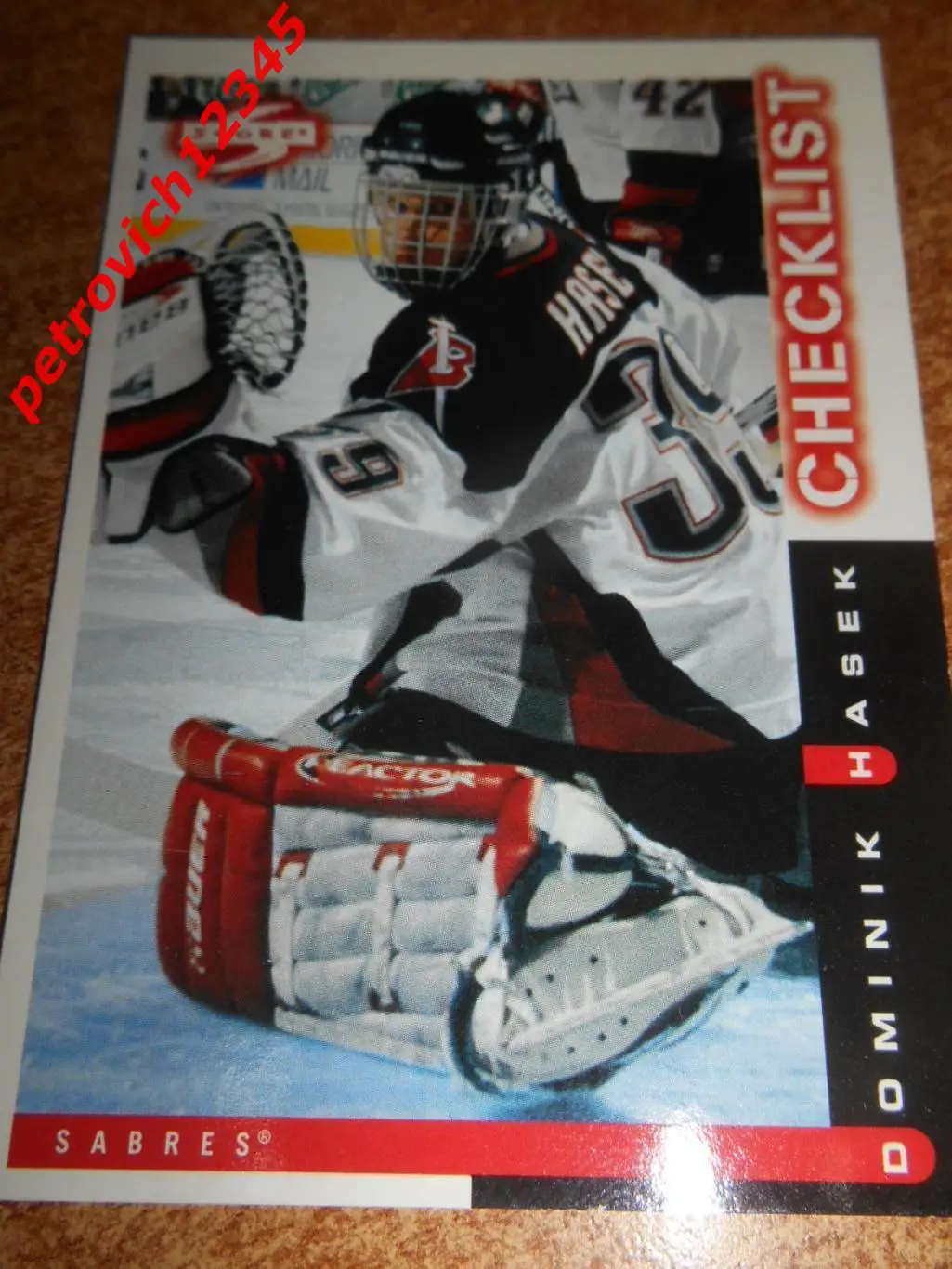 хоккей.карточка = 266 - Dominik Hasek CL - Buffalo Sabres