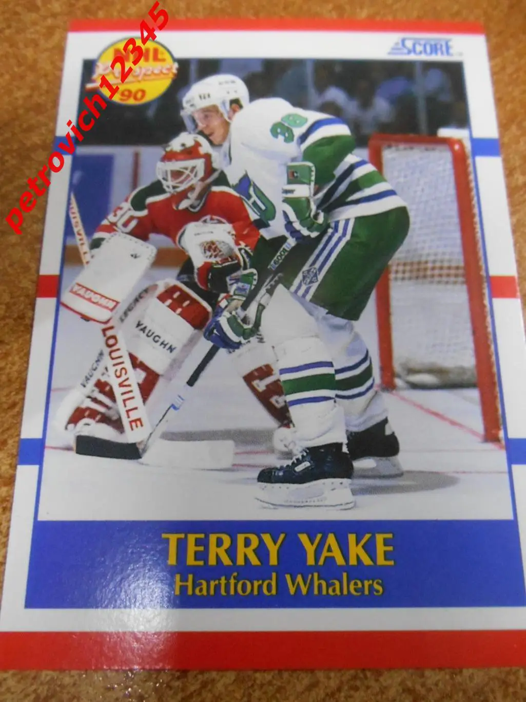 хоккей.карточка = 419 - Terry Yake - Hartford Whalers