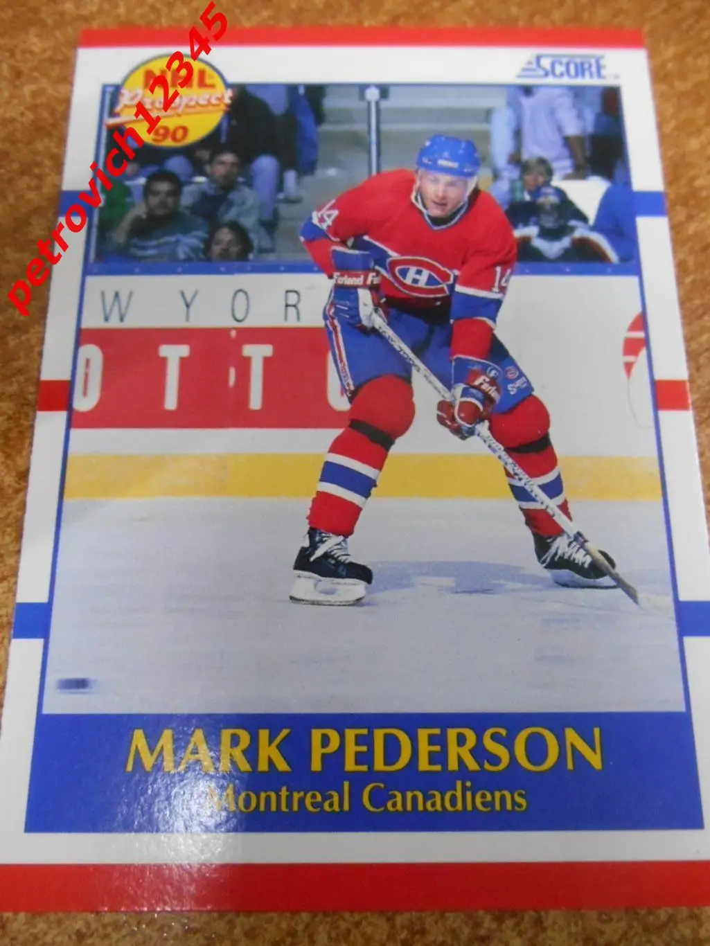 хоккей.карточка = 387 - Mark Pederson - Montreal Canadiens
