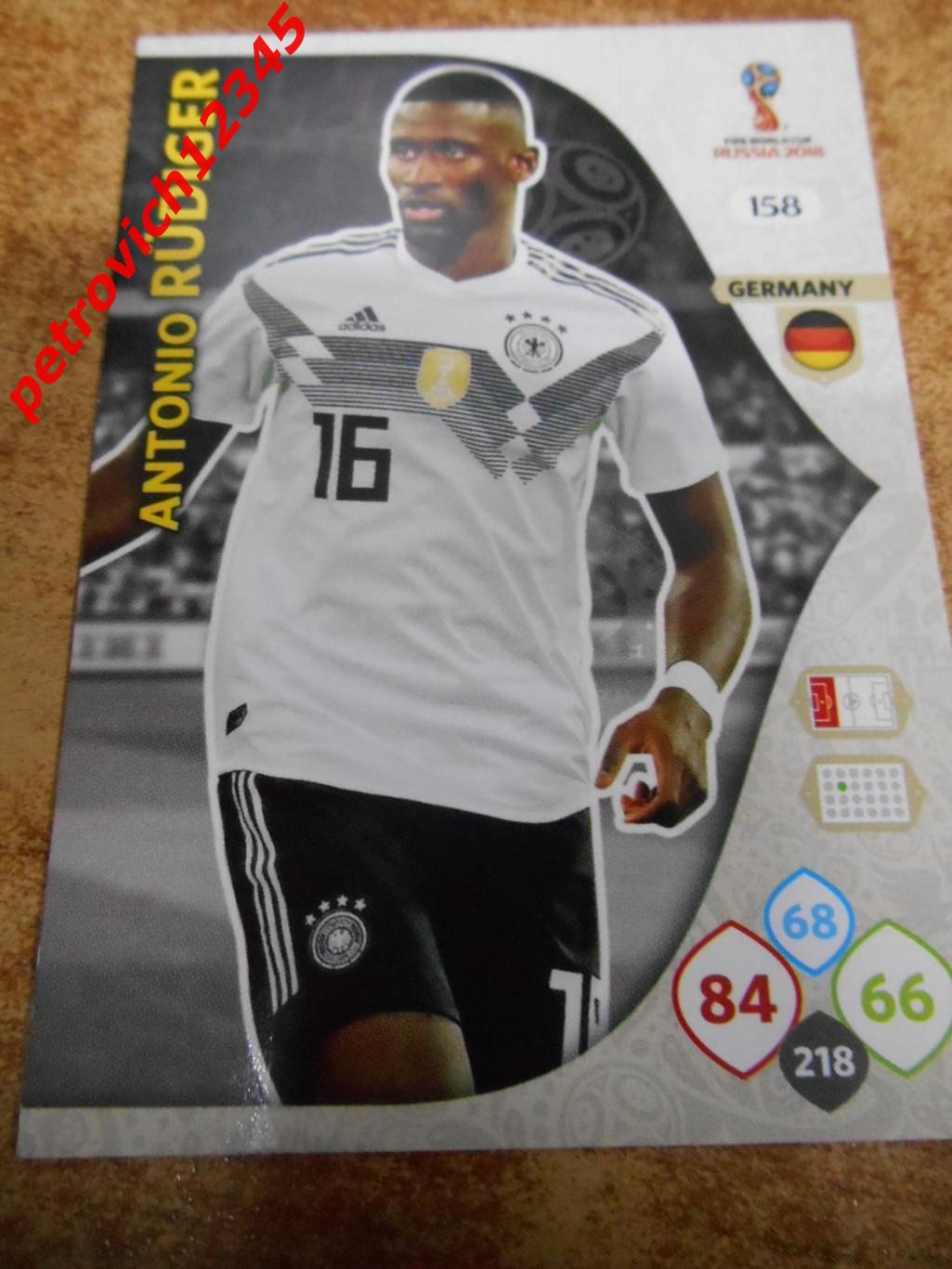 футбол.карточка = 158 - Antonio Rudiger - Germany