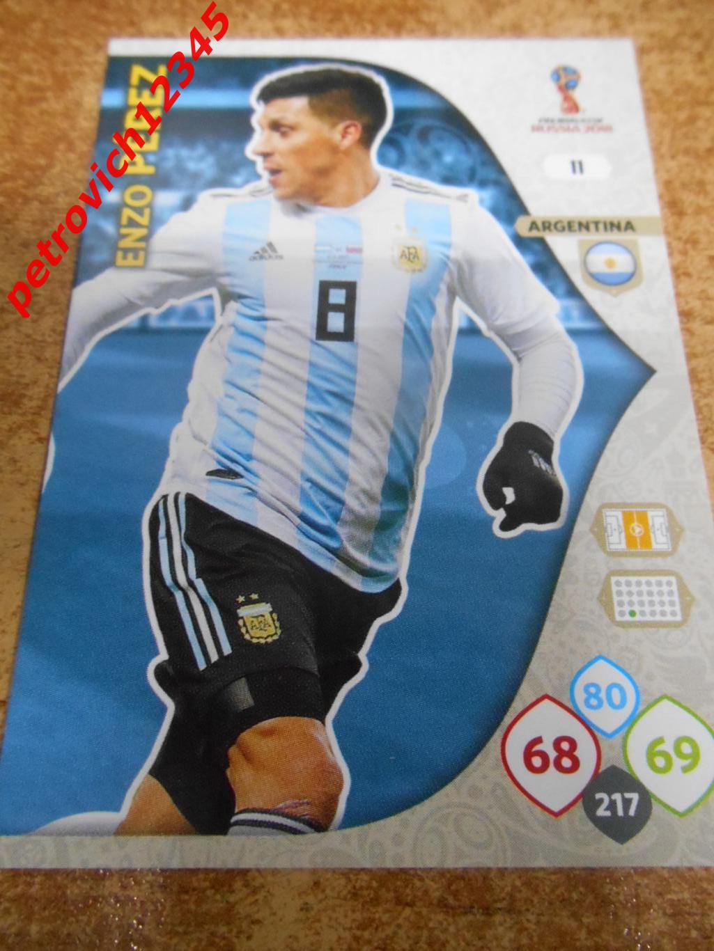 футбол.карточка = 11 - Enzo Perez - Argentina