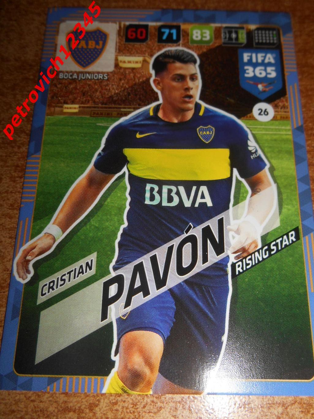 футбол.карточка = 26 - Cristian Pavon - Boca Juniors