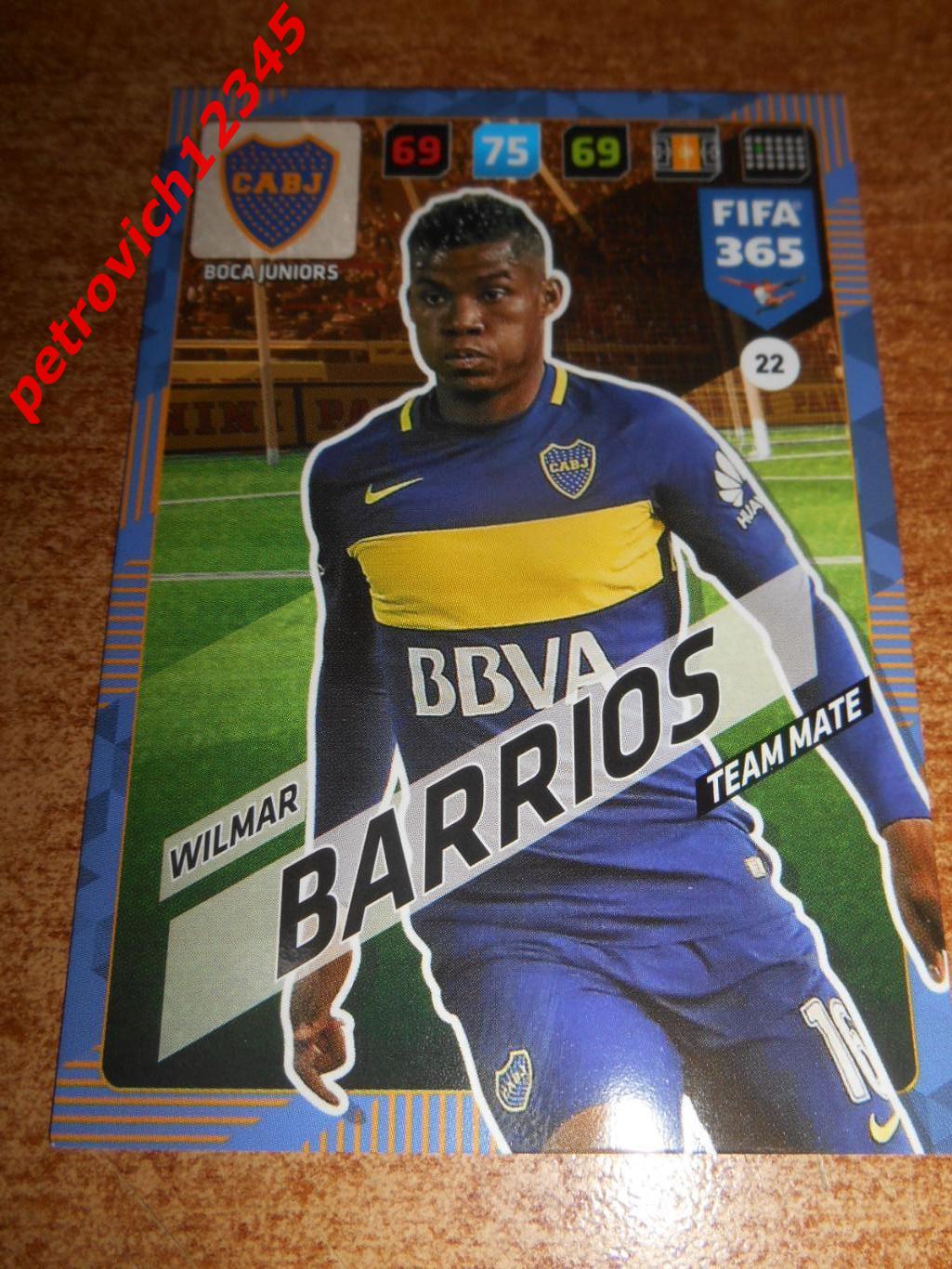 футбол.карточка = 22 - Wilmar Barrios - Boca Juniors