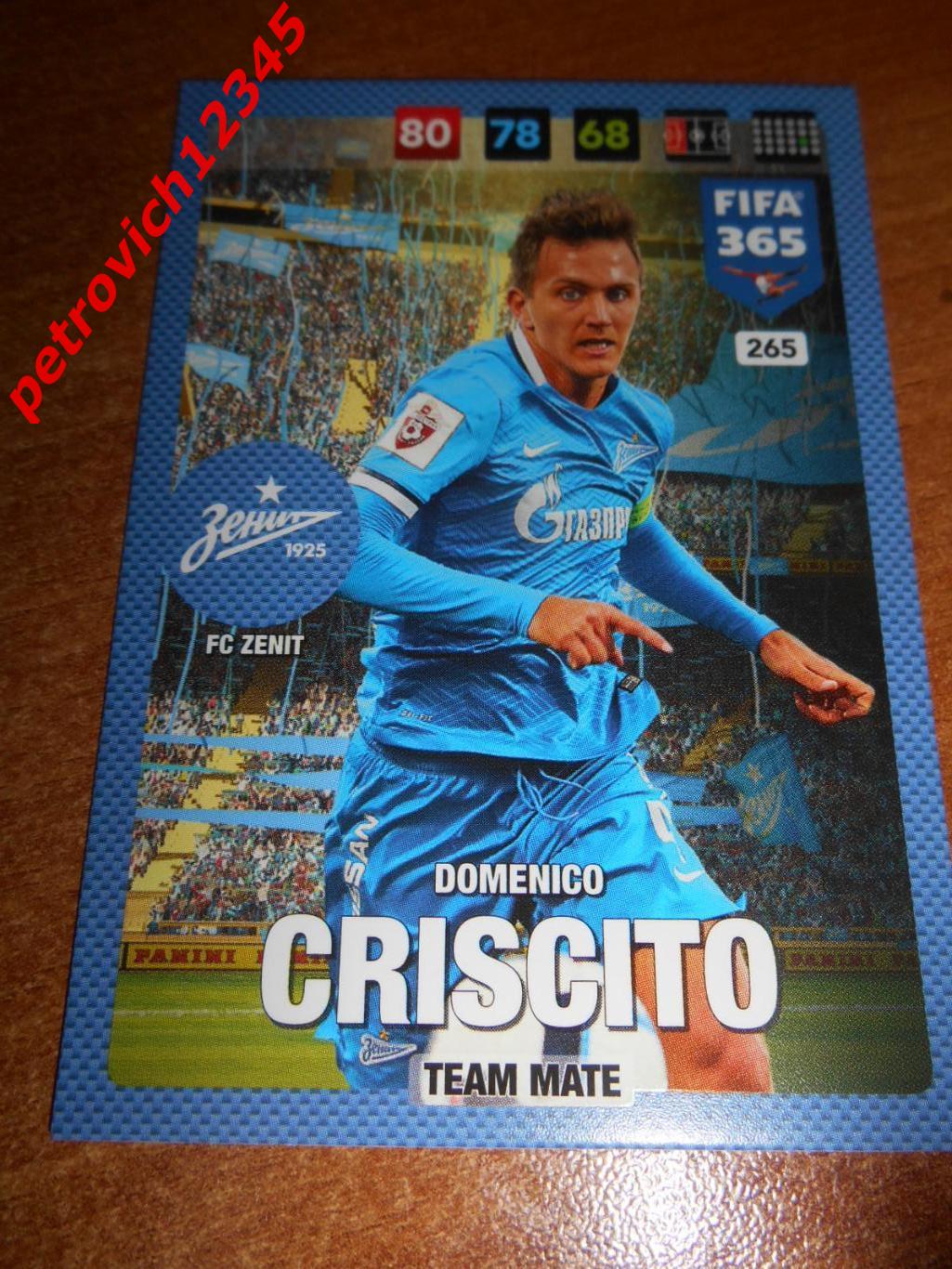 футбол.карточка = 265 - Domenico Criscito - Zenit St. Petersburg