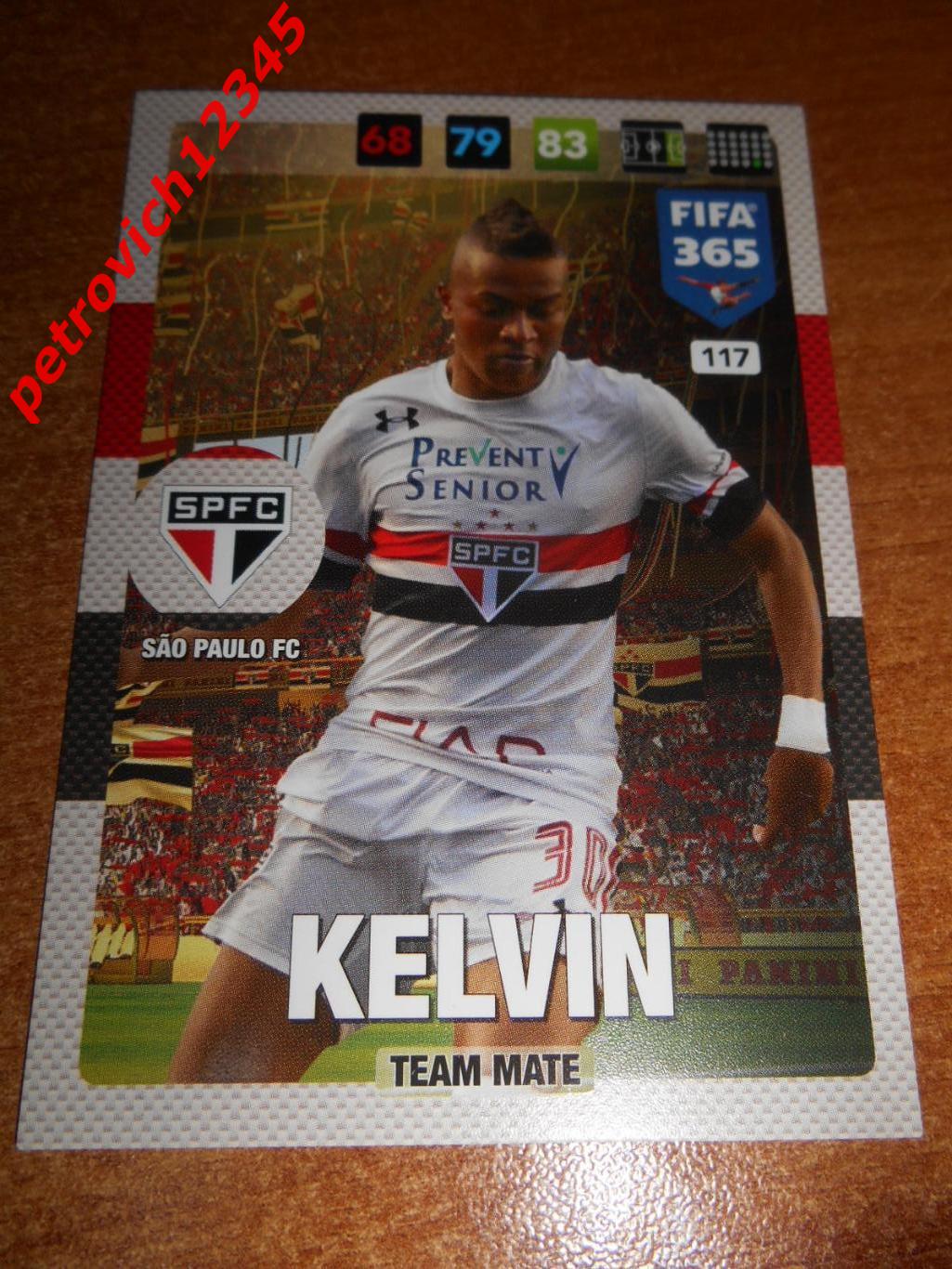 футбол.карточка = 117 - Kelvin - Sao Paulo FC