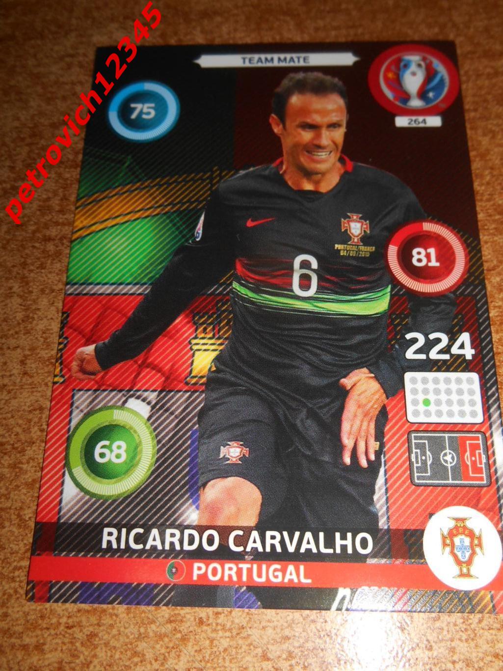 футбол.карточка = 264 - Ricardo Carvalho - Portugal
