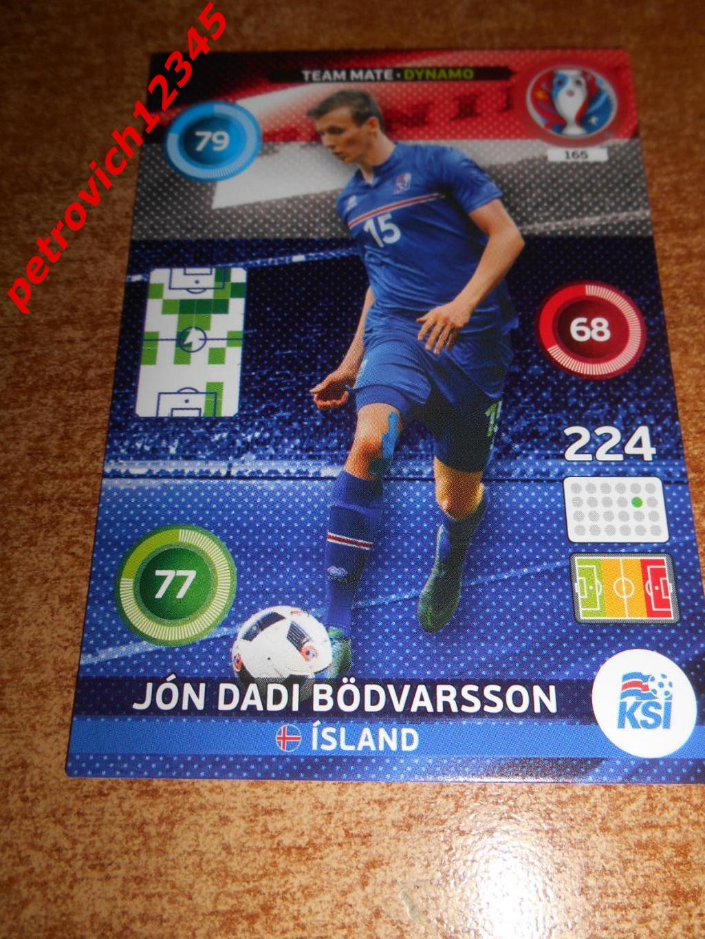 футбол.карточка = 165 - Jon Dadi Bodvarsson DYN - Iceland