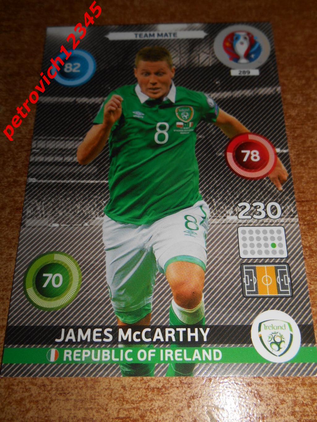 футбол.карточка = 289 - James McCarthy - Republic of Ireland