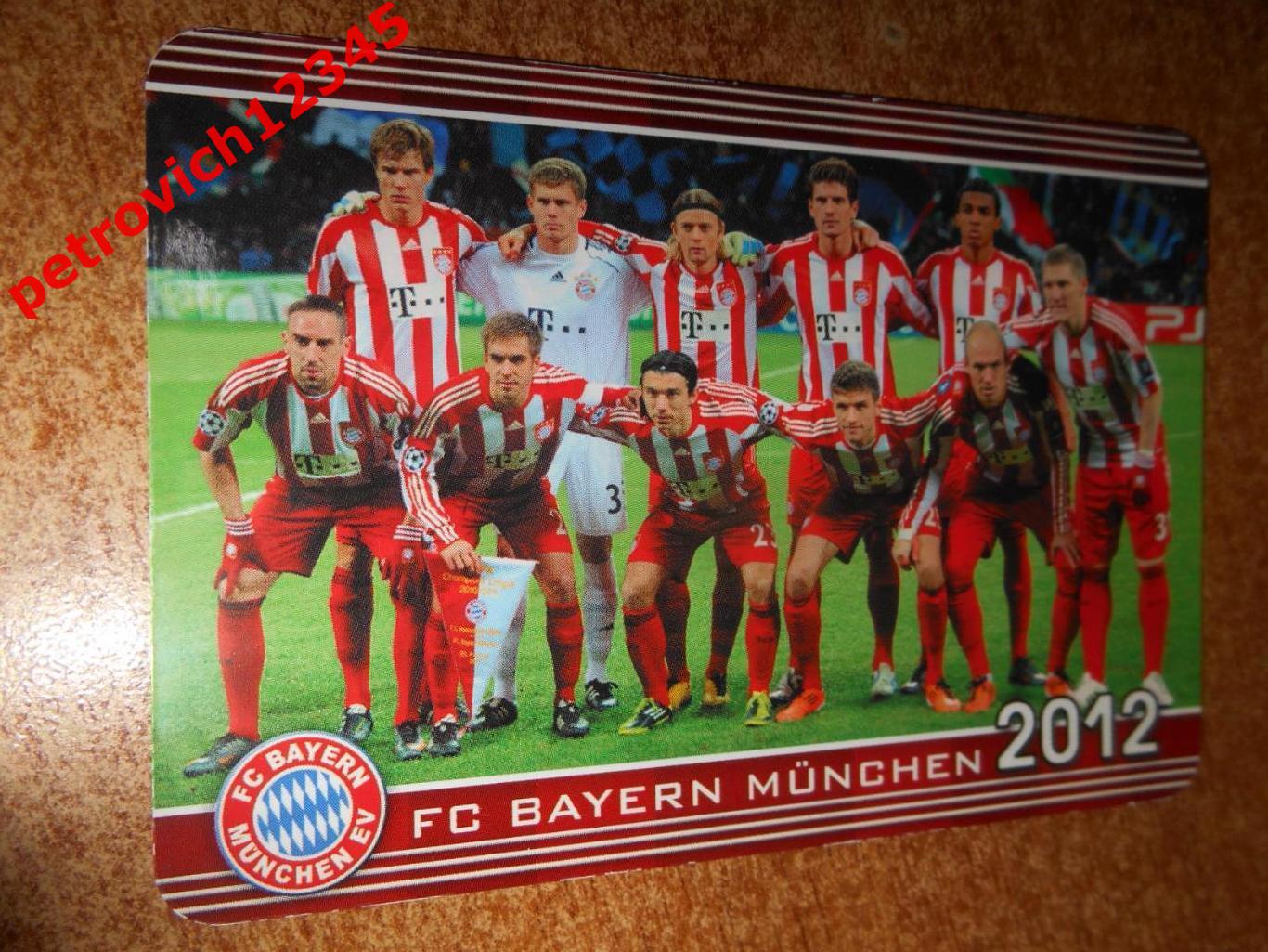 календарик - FC Bayern - 2012г