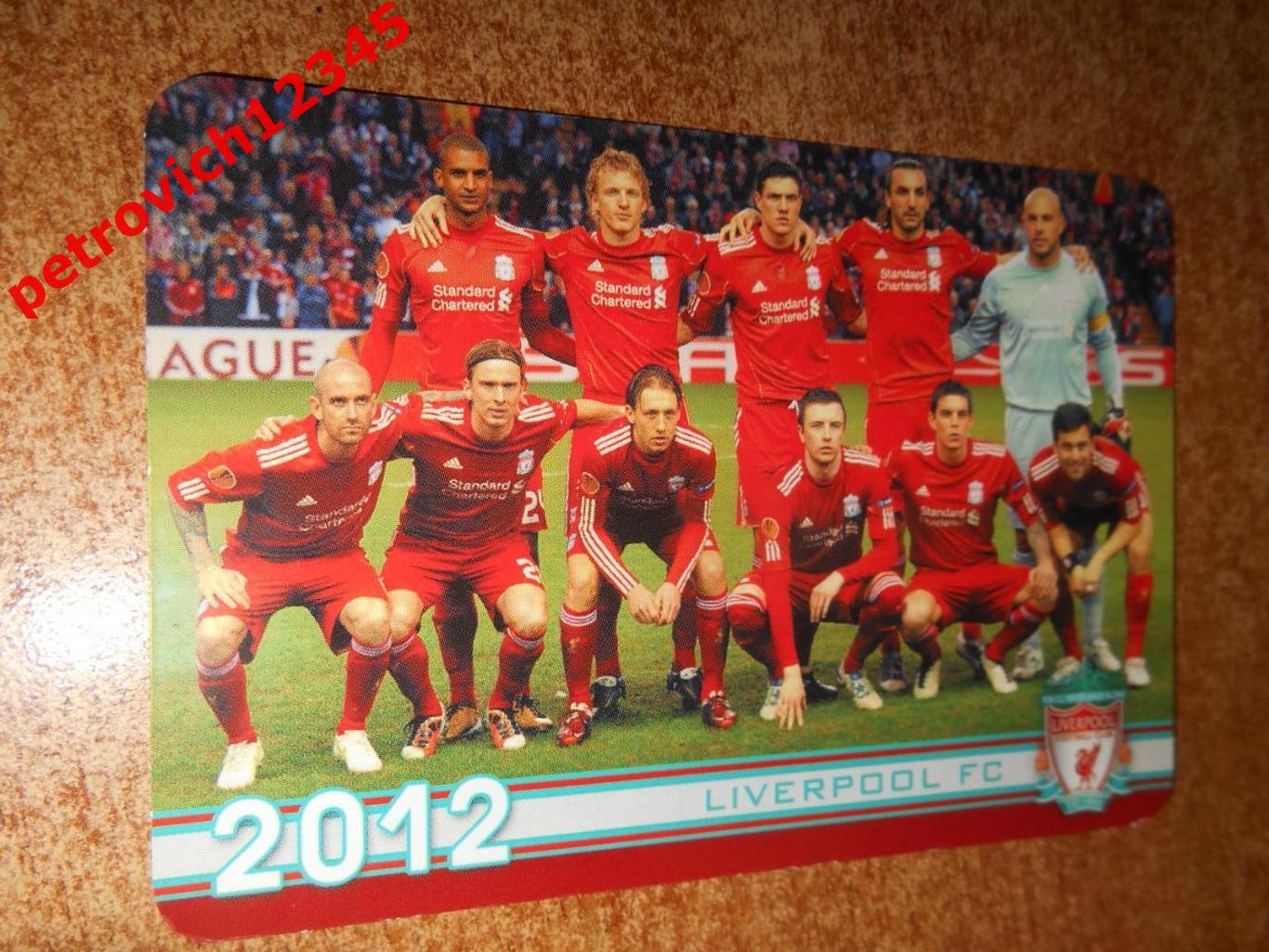 календарик - Liverpool - 2012г