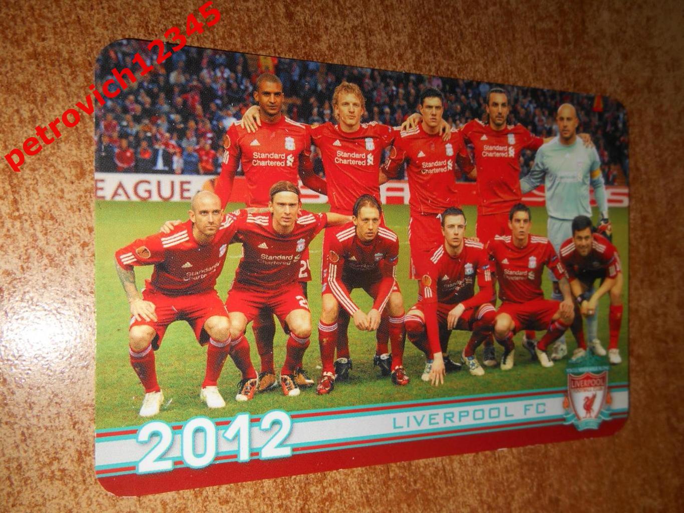календарик - Liverpool - 2012 г