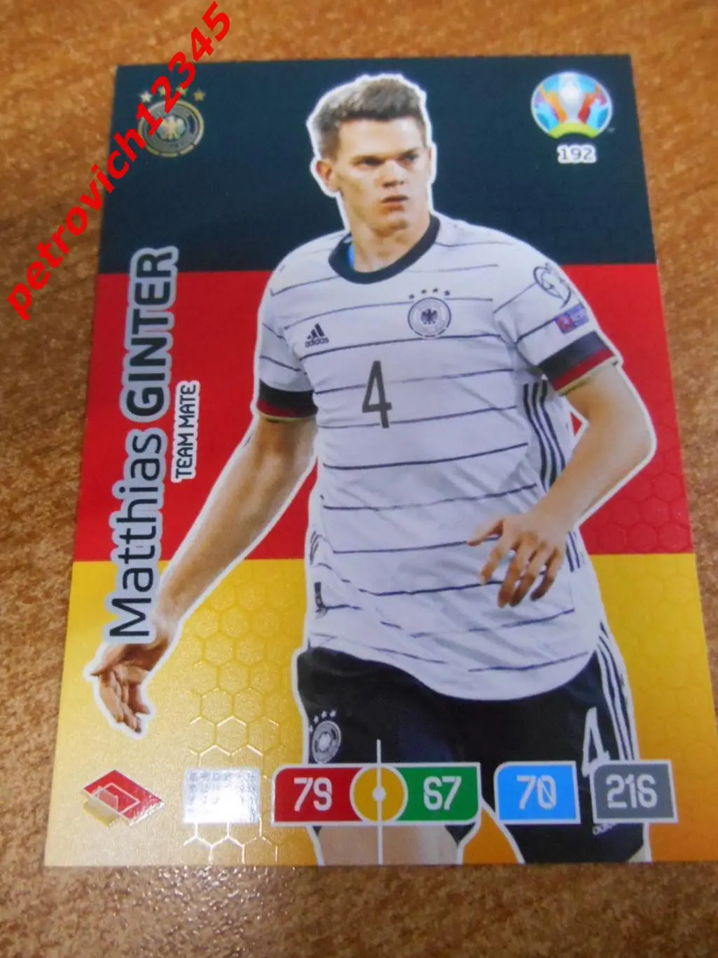 футбол.карточка = 192 - Matthias Ginter - Germany